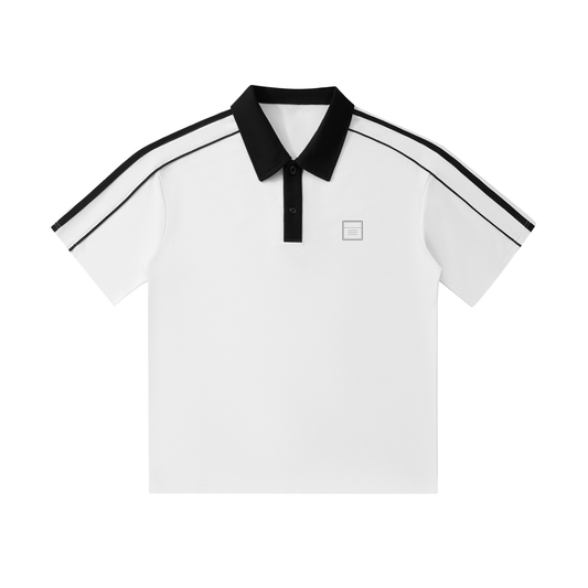 Tally Contrast Collar Short-Sleeve Polo Shirt