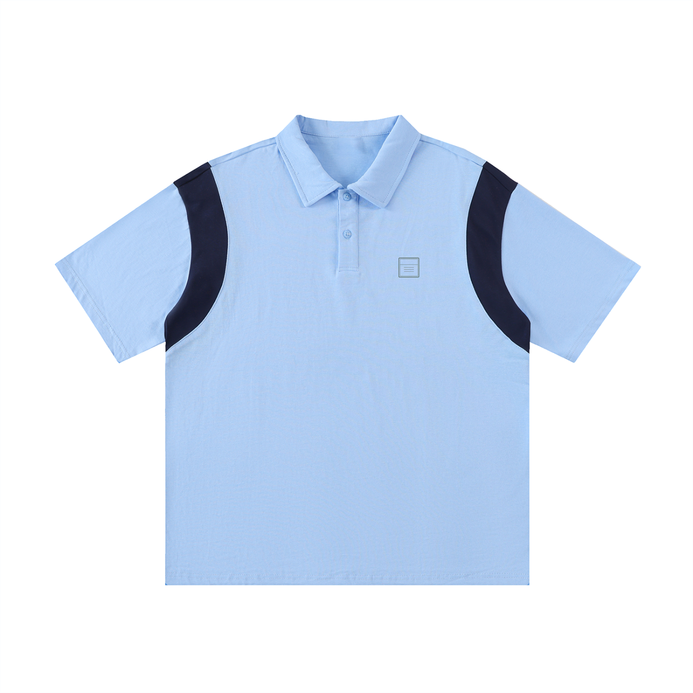 Tally Contrast Panel Cotton Polo Shirt