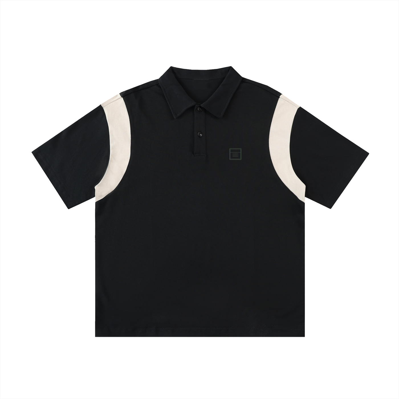 Tally Contrast Panel Cotton Polo Shirt