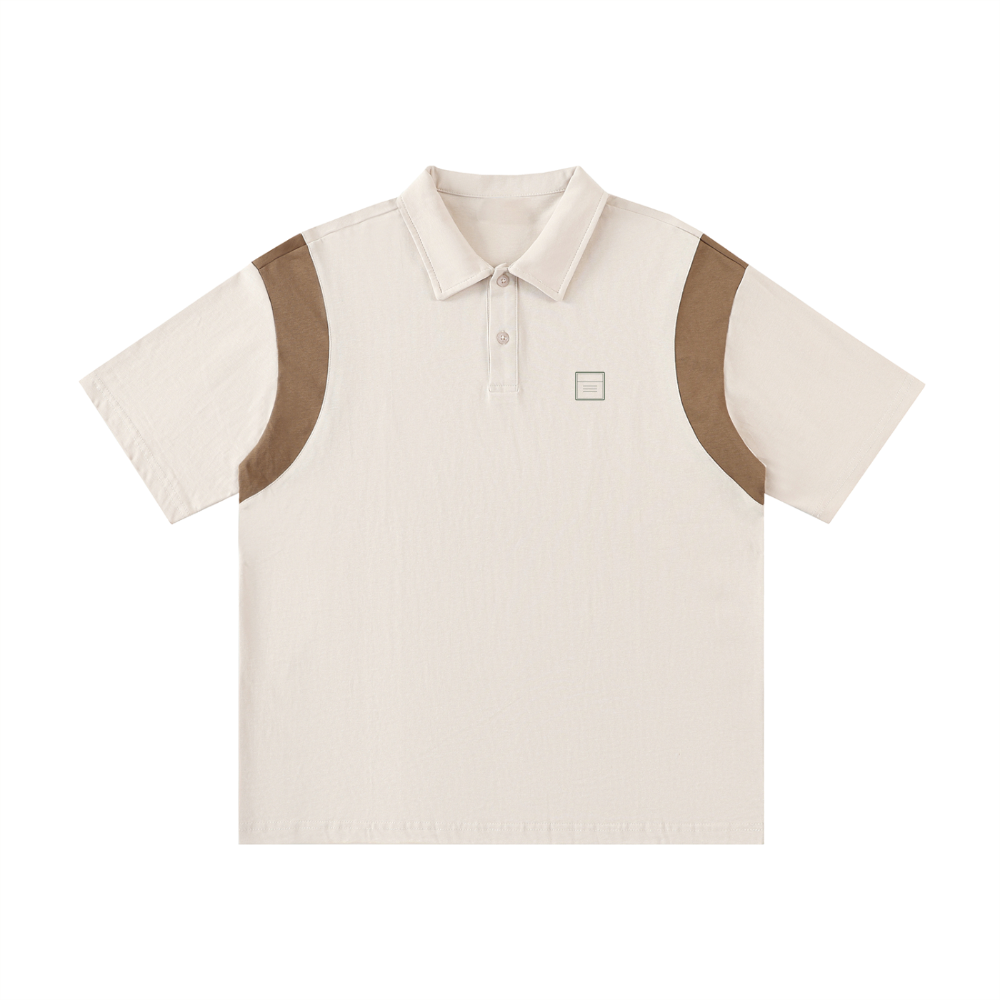 Tally Contrast Panel Cotton Polo Shirt