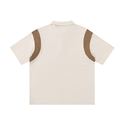 Tally Contrast Panel Cotton Polo Shirt