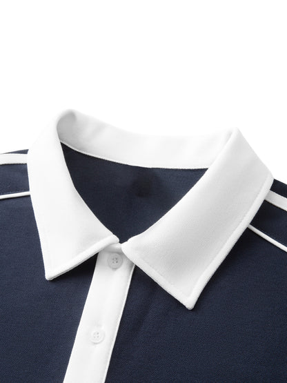 Tally Contrast Collar Short-Sleeve Polo Shirt