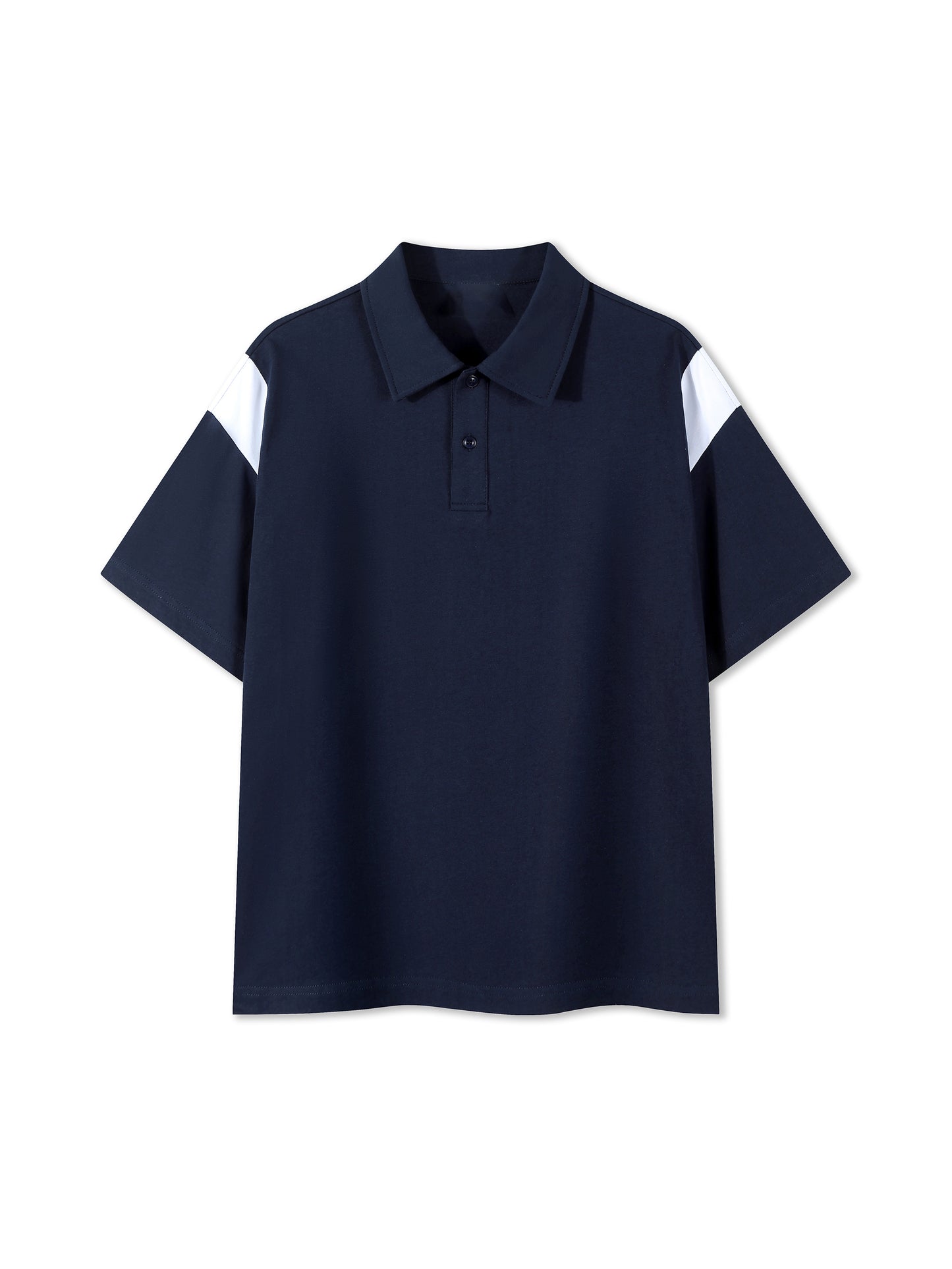 Tally Contrast Panel Cotton Polo Shirt